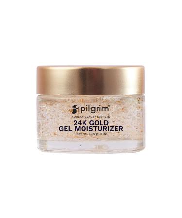 Pil_grim 24k Gold Gel Moisturizer with Hyaluronic Acid & Alpha Arbutin for men & women 50gm | Moisturizer for face | Reduces dark spots | Gives luxurious glow | Non-greasy