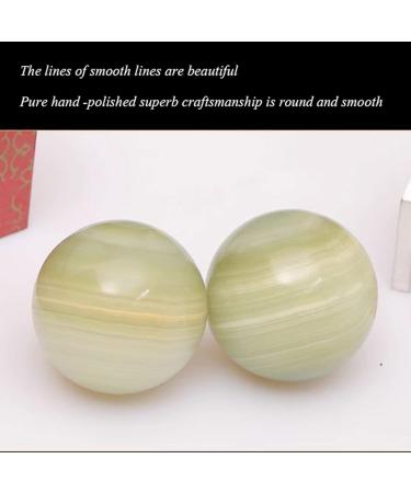 Unbit Baoding Balls - Marble Green Stress Balls for Adults | Decompression Hand Exercise | 50mm Chinese Sports Massage Ball - Buy Online on GoSupps.com