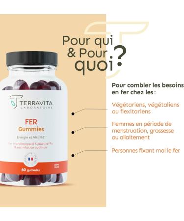 Gummies FER | Tone and Anti-Fatigue | Micro-Encapsulated Iron Element | SunActive Patented Liposomal Form | Optimal Assimilation - Buy Online on GoSupps.com