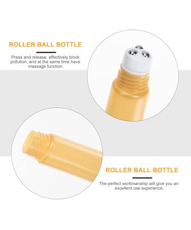 2 Pack Yellow Cosmetic Roll-On Bottles - Perfect for Eye Gel & Face Cream | Travel-Ready Plastic Tubes for Home & Outdoor Use - Buy Online on GoSupps.com