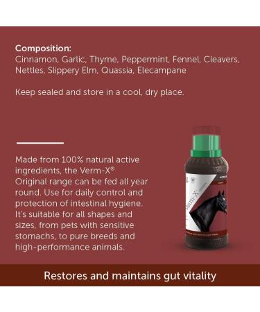 Verm-X Liquid for Horses 250ml | Natural Dewormer & Gastrointestinal Support - Shop Internationally - Buy Online on GoSupps.com