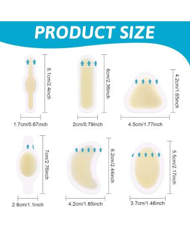 24 Pieces Gel Pavement for Protective Skin - Extra Friction Pain Relief for Toes Forefoot & Heels - Ultimate Foot Care (6x4PCs) - Buy Online on GoSupps.com