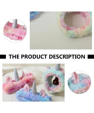 Milist Unicorn Washing Strap - Soft Coral Fleece Spa & Skincare Headbands (3 Pack) for Makeup Shower & Bathing - Buy Online on GoSupps.com