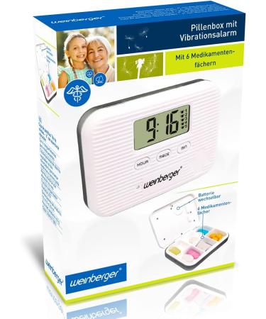 Weinberger 02263 Vibrating Alarm Tablet Box - White, Digital, Lightweight - Buy Online on GoSupps.com