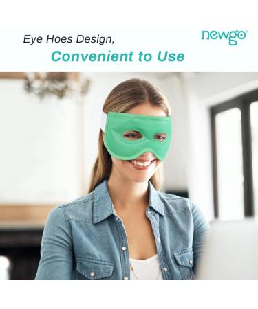 NEWGO Cold Eye Mask - Hot Cold Therapy for Puffy Eyes, Migraine & Sinus Pain (Light Green) - Buy Online on GoSupps.com