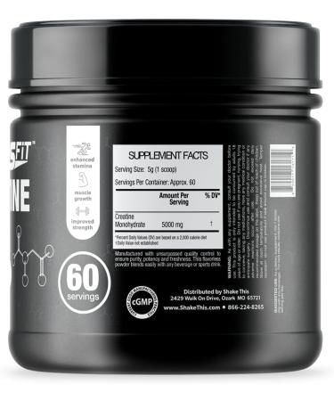 Pure Micronized Creatine Monohydrate 5000mg - 60 Servings | Build Muscle Boost Recovery & Cell Volume | International Shipping Available - Buy Online on GoSupps.com