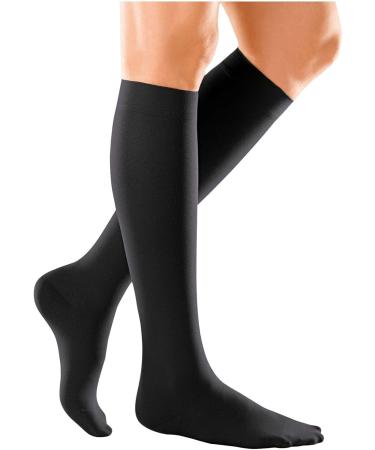 Vitalphysio Compression Knee Stockings CCL2 - 18-24 mmHg Support for Varicose Veins & Blood Circulation - Elastic Toe-Free Black XL - Buy Online on GoSupps.com