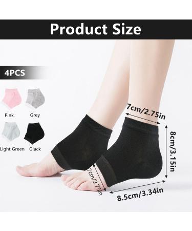 4 Pairs Heel Moisture Gel Socks for Cracked Heels | Foot Care Open Toe Socks for Dry Skin Treatment - International Shipping Available - Buy Online on GoSupps.com