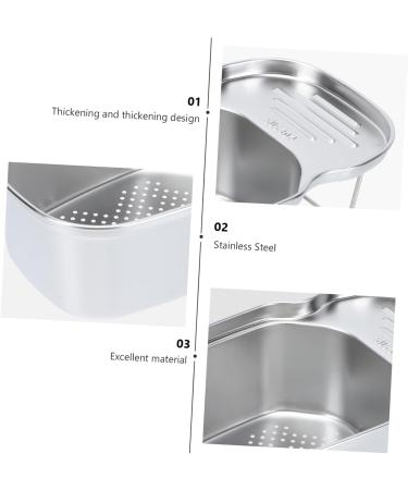 CIYODO 1pc Drain Basket Storage Baskets Hamper Fruit Washing Basket Sink Storage Rack Vegetable Corner 22X13CM - Buy Online on GoSupps.com