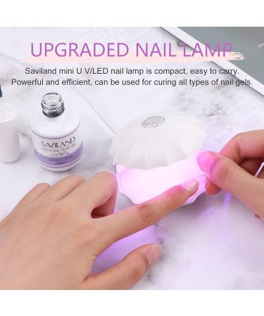 SAVILAND Mini LED Nail Lamp - 18W Portable UV LED Lamp for Gel Nails | Quick-Dry USB Nail Dryer for Professional Manicures at Home - Buy Online on GoSupps.com