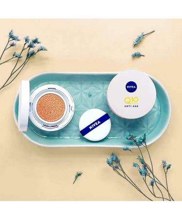 NIVEA Q10 3EN1 Cushion Tono Medio 15ml - Perfeccionador Facial Hidratante Anti-Aging con Protector Solar - Piel Uniforme y Natural - Buy Online on GoSupps.com