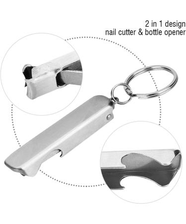 Key Ring Nail Cutter 2 in 1 Mini Tool Key Chain Ring Stainless Steel Nail Cutter Clippers Bottle Opener Portable and Useful Tool for Daily Use - Buy Online on GoSupps.com
