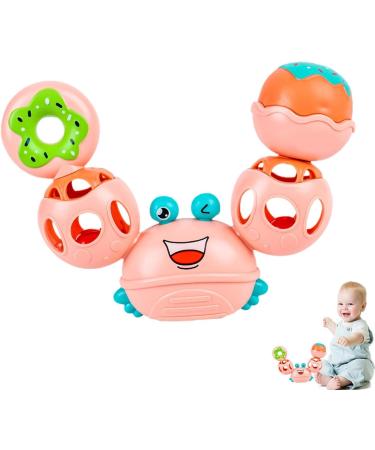 Abbto Babyrassel Crab Shape Newborn Toy - Soft Sensory Ball & Calming Bite Ring for Babies - Buy Online on GoSupps.com