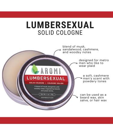 Aromi Solid Cologne | Cashmere Woods and Musk Scent Powdery Fragrance Musk Travel Alcohol-Free Concentrated Wax-Based Scent Men's Stocking Stuffer Gift (Lumbersexual) - Buy Online on GoSupps.com
