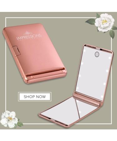 Touchup Dimmable LED Compact Mirror - Rose Gold | Impressions Vanity - Buy Online on GoSupps.com