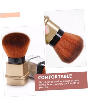 DOITOOL Nail Dust Brush Mineral Brush Makeup Accessory Blush Makeup Brush Bronzer Powder Multi-use Makeup Brush Makeup Powder Brush Bronzer Brush Travel Nylon Wool Lipstick Highlight 8.2x3.3cm Golden - Buy Online on GoSupps.com
