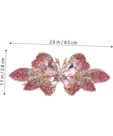 Ipetboom Rhinestone Hair Clip Rhinestone Hair Barrette Sparkly Hair Clips Spring Hair Clips Spring Barrette Butterfly Hair Barrettes Hair Clip for Wedding Headgear Bride Vintage Metal - Buy Online on GoSupps.com