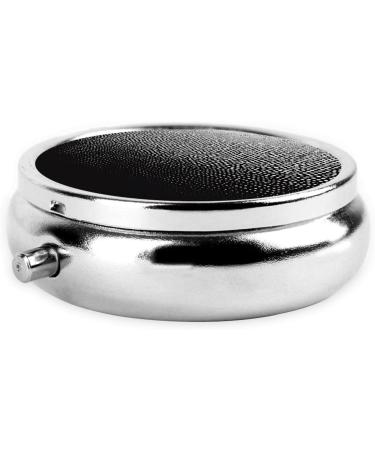 Shop Black White Glitter Mini Round Pill Box - 3 Compartment Travel Pill Organizer for Home & Office - Buy Online on GoSupps.com