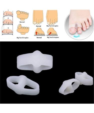 Bunion Corrector Toe Separator Valgus Corrector - 2 Rings Spacer for Overlapping Toe Bunions (White) - Buy Online on GoSupps.com