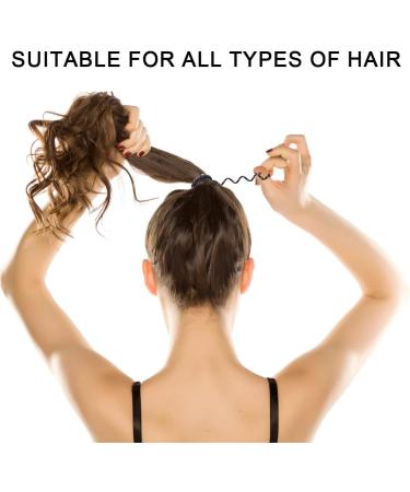 Tadipri Telephone Cable Hair Scrunchie Elastic Hair Band 9 Pieces 3 Colours Spiral Telephone Cable Large Anti Split Ends Braid Elastic Fitness Hair Band Spiral Small for Girls and Women - Buy Online on GoSupps.com