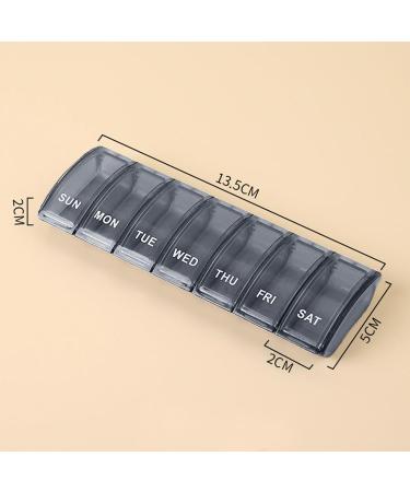 JAIMELA 7-Day Pill Organizer Box - Easy Open Medication Vitamins & Supplements Storage - Blue - Buy Online on GoSupps.com