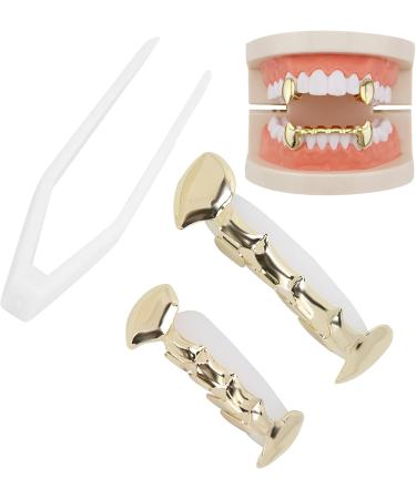 Verdant Touch Hip Hop Teeth Decoration - Reusable Copper False Teeth Set for Halloween & Festivals - Buy Online on GoSupps.com