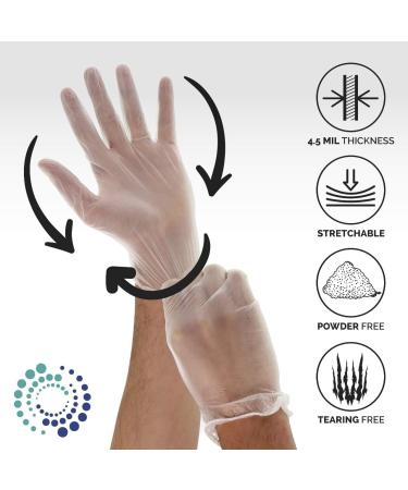  500 pcs Vinyl Gloves Powder Fee Pack of 5 100 x5 500 Pcs Latex Free Nitrile Free M (Pack of 500) - Buy Online on GoSupps.com