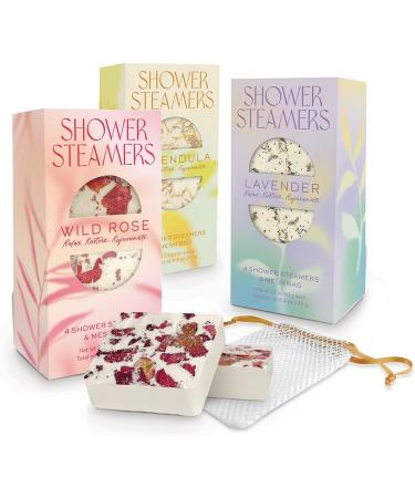 Studio Oh! Wild Rose Blooms Shower Steamers - 4 Pack Scented Aromatherapy Vapor Shower Tablets - Buy Online on GoSupps.com