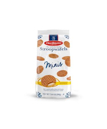 Daelmans Stroopwafels - Mini Honey Waffles - Value Pack: 12 Bottom Bags (Bottom Bag Contains 25 Mini Honey Waffles) - Authentic Dutch Honey Waffle - Stroop Waffles