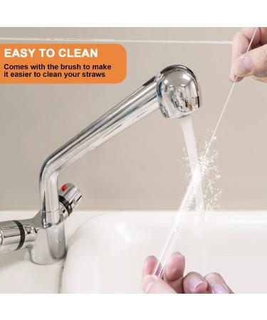 Airboat 8-Pack Replacement Straws for Stanley Tumblers | Clear Reusable Straws with Cleaning Brush - Compatible with 40oz, 30oz, 20oz, 14oz Cups - Buy Online on GoSupps.com