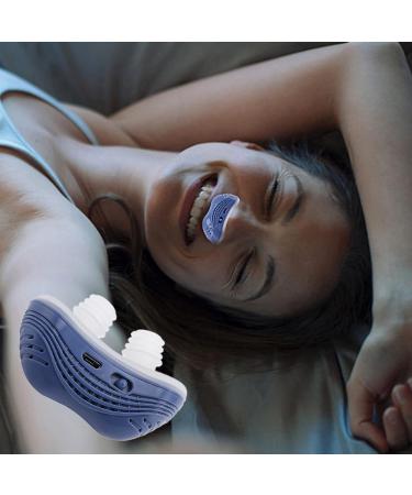 Smart Throat Anti-Snoring Device | Adjustable Snoring Stopper Aid with Double Eddy Current Fan | Improved Nighttime Sleeping | White - Buy Online on GoSupps.com