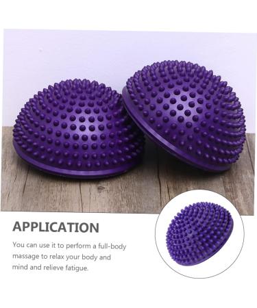 FOMIYES Durian Ball Lacrosse Ball Leg Roller - Lightweight PVC Yoga Massage Tool Purple - 16x16x8cm - Buy Online on GoSupps.com