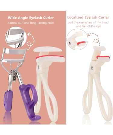 3PCS Eyelash Curlers Set - Best Seller Wide Angle Eye Lash Curler with Silicone Refill Pads | No Pinching Perfect for Beginners & Makeup Lovers - Buy Online on GoSupps.com