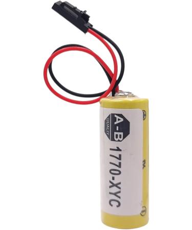 Pack of 6 - 1770-XYC 3V 1800mAh Battery Replacement for 1770-XYC/A 1770-XYB 1756-BA1 - Non-Rechargeable Black Plug - International Shipping Available - Buy Online on GoSupps.com
