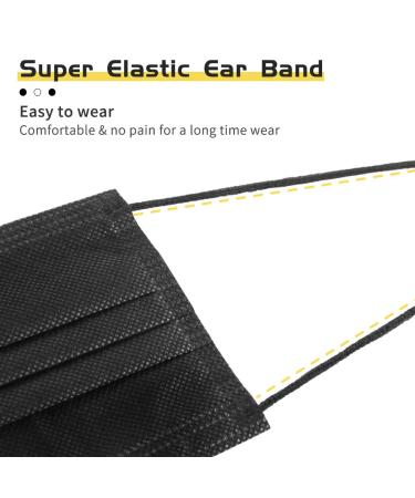 50 Pcs SfAVEreak Black Face Masks - Premium Comfort & Protection - Buy Online on GoSupps.com