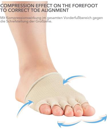 Knitido Dr. Foot Hallux Valgus Toe Warmers - Foot Warmers for Bunions Open Toes 35-40 Beige | International Shipping Available - Buy Online on GoSupps.com