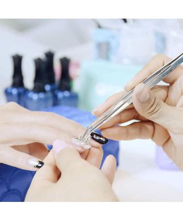 Curved Stainless Steel Tweezers 20cm - Professional Slipproof Angled Tool for Pets Corals Cooking & Repair - 2 Pack - Buy Online on GoSupps.com