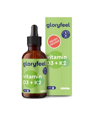 Vitamin D3 + K2-1 700 drops (50ml) - Premium 99.7 +% All -Trans (K2Vital from Kappa) + Vitamin D3 - laboratory testing high -dose and made without additives in Germany