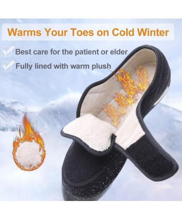 HOAPL Women's Edema Shoes with Adjustable Strap and Air Cushion for Diabetic Plantar Fasciitis - Black, Size 39 - Buy Online on GoSupps.com