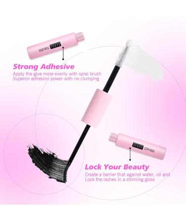 LINXINS Double Eyelash Glue Eye Lash Glue Strong 2 in 1 Lash Bond and Seal Long-Lasting & Waterproof for Various Eyes - Buy Online on GoSupps.com