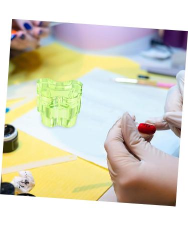 Housoutil Pen wash cup Nails Dish crystal glass Nail supplies glass nails bowl nail with cover major thicken nail dish nail dish for acrylic nails crystal bowl 7x5.6cm Green - Buy Online on GoSupps.com