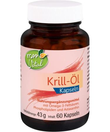 KOPP Vital Krill Oil Capsules - Omega-3 Fatty Acids | 60 Capsules | Pharmacy Quality | International Shipping - Buy Online on GoSupps.com