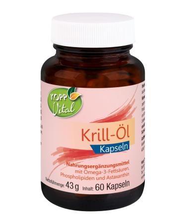 KOPP Vital Krill Oil Capsules | 43 g | 1 x 60 capsules | Omega-3 fatty acids | Pharmacy quality