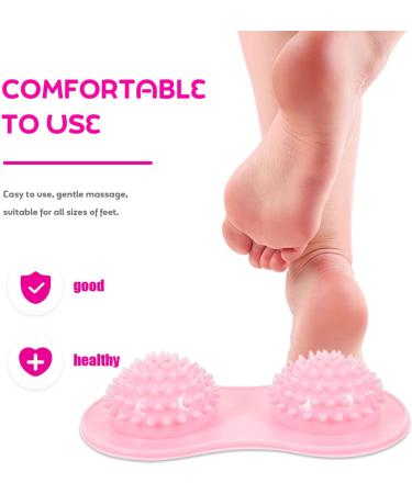 Healvian Foot Massage Ball Set - 2 Half Ball Balance Pods for Deep Tissue Relief Acupuncture Support & Plantar Fasciitis Exercise - Pink - Buy Online on GoSupps.com