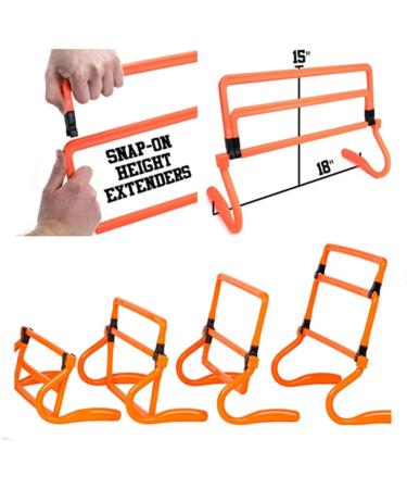 Kvittra Adjustable Speed Training Hurdles with Agility Ladder - Plyometric Fitness Equipment for Soccer, Football, Track & Field - Buy Online on GoSupps.com