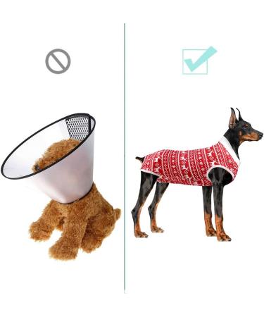 Lianzimau Dog Dividers - Breathable Surgical Cone Alternative for Abdominal Wounds | Anti-Lure E-Neck Band Size S (1 Pack) - XMS Red - Buy Online on GoSupps.com