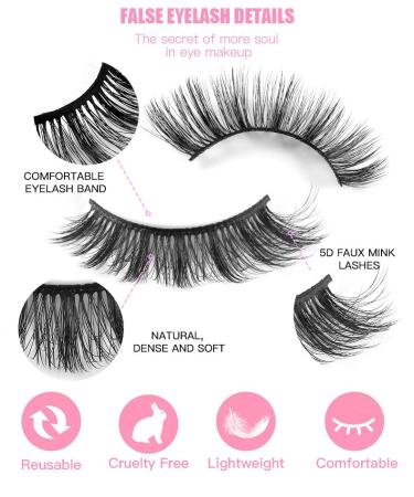 Shop 3D Voluminous 5-Pair False Eyelashes - Natural Look Curl & Lifelike Style - Worldwide Shipping Available - Buy Online on GoSupps.com