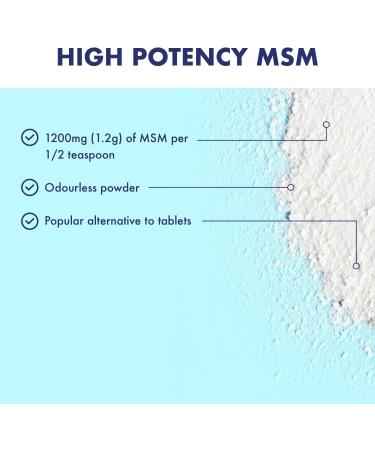 Higher Nature MSM Powder 1200mg - Dietary Sulphur Supplement - 200g Vegan Powder - Buy Online on GoSupps.com