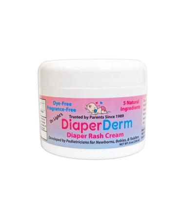 DiaperDerm 8oz All Natural Pediatrician Formulated Diaper Rash Cream