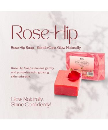 Rosehip Facial Cleanser 125g | Natural Handmade Soap for Face and Body | Gentle Exfoliating Scrub | Hydration and Scar Care | Soft and Glowing Skin - Buy Online on GoSupps.com